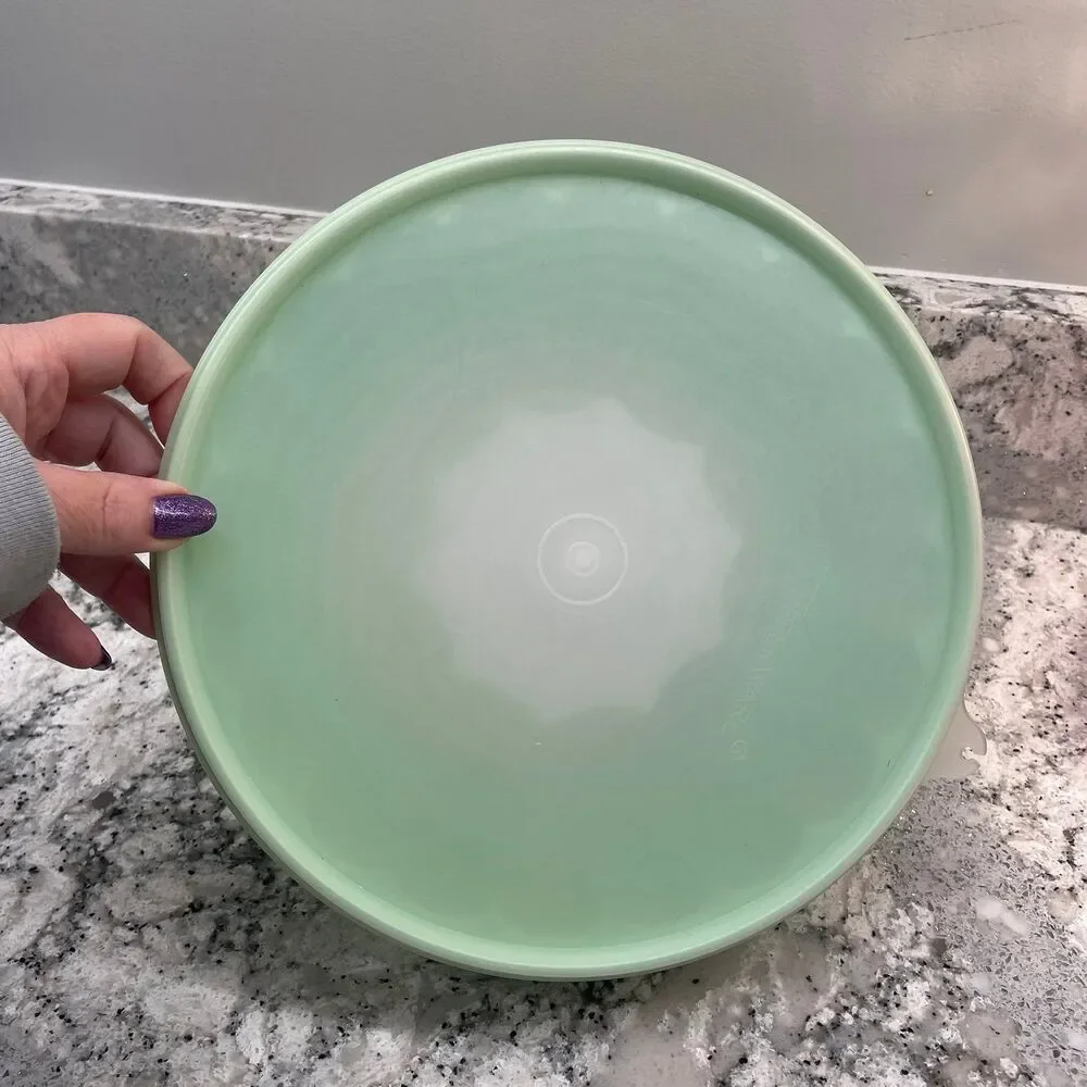 Vintage Tupperware Mint Green Jel N Serve Jello Mold Set Removable Center 1665